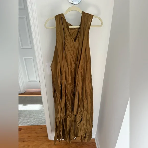 COS Halter Olive Green Maxi Dress size 10
